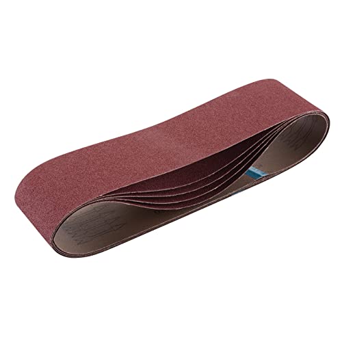 Draper 2 09264 Gewebe-Schleifband, 100 x 915 mm, Korn 80 (5 Stück) rot, One Size von Draper