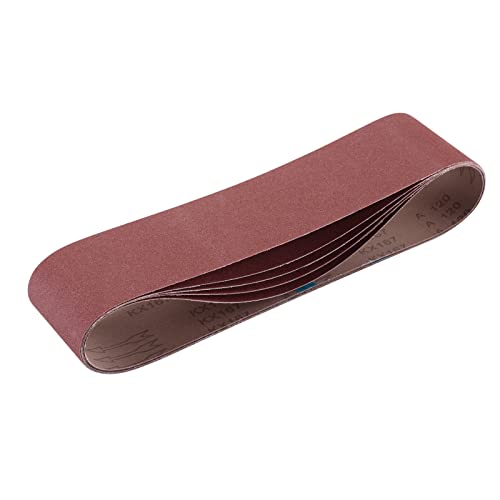 Draper 2 09271 Gewebe-Schleifband, 100 x 915 mm, Korn 120 (5 Stück) rot, One Size von Draper