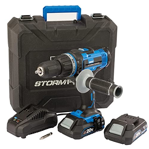 Draper 89523 Stormforce 20 V Kombi-Bohrmaschine mit 2 x 2,0 Ah Akkus und Ladegerät, Blau Draper 89523 Stormforce 20 V Kombi-Bohrmaschine mit 2 x 2,0 Ah Akkus und Ladegerät, Blau von Draper