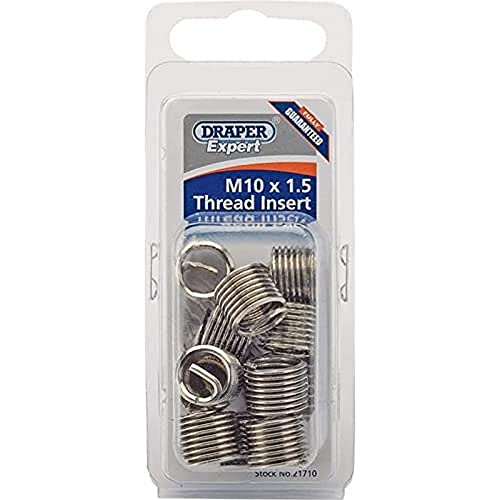 Draper 21710 Expert Metrisches Gewindeeinsatz, Nachfüllpack, M10 x 3,8 cm, 12 Stück von Draper