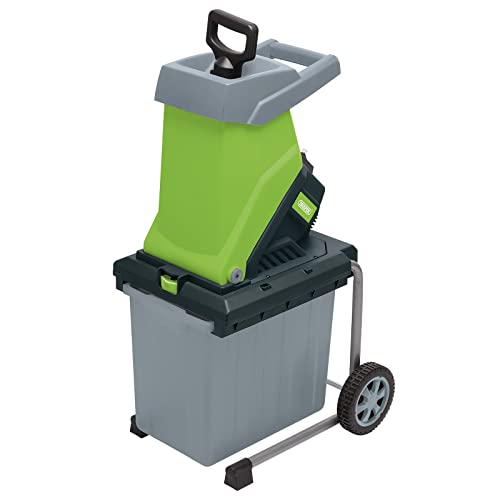 Draper 2500 W Elektrischer Gartenhäcksler 230 V | Schneller Holzhacker | Gartenreinigungswerkzeug | 50 l Sammelbox Mulcher | 65 kg/h Zerkleinerungskapazität | 3 m Kabellänge | 97973 von Draper