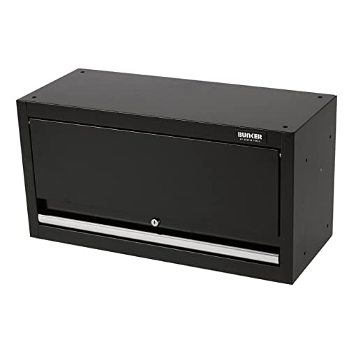 Draper 33162 Bunker Wandschrank, 680 mm, mattschwarzer Stahl für Werkstatt und Garage Modulares Aufbewahrungssystem, Legierter, Schwarz von Draper