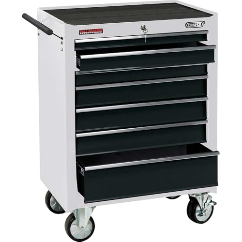Draper 35744 Rollcontainer mit 7 Schubladen, 66 cm, Weiß von Draper