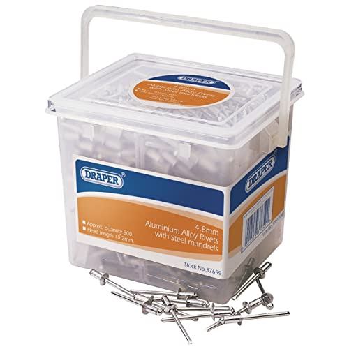 Draper 37659 Blindnieten 4,8x10,2 mm 800 Stück Draper 37659 Blindnieten 4,8x10,2 mm 800 Stück von Draper
