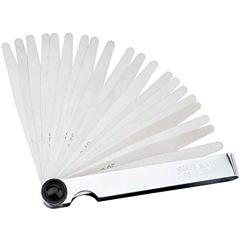 Draper 51701 Fühlerlehre mit 20 Klingen, metrisches Set, 0,05 bis 1 mm, 100 mm Länge, beschichtetes Stahlgehäuse, von Draper
