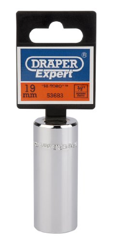Draper 53683 Langer Hi-Torq Doppelsechskant-Stecknuss 19mm 3/8 Zoll Vierkantantrieb von Draper