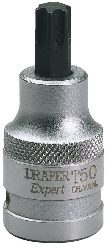 Draper 55664 Torx Steckschlssel-Einsatz, 1/2'' Antrieb, T-Profil T50 x 55 mm von Draper