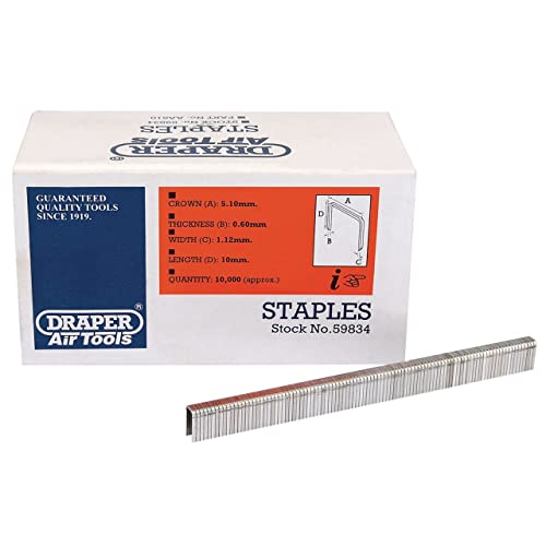 Draper 59834 Heftklammern, 10 mm, 10000 Stück, blau Draper 59834 Heftklammern, 10 mm, 10000 Stück, blau von Draper