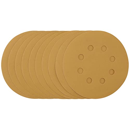 Draper 59856 Gold Schleifscheiben mit Haken & Schleife, 125 mm, Körnung 400 (10 Stück), One Size von Draper