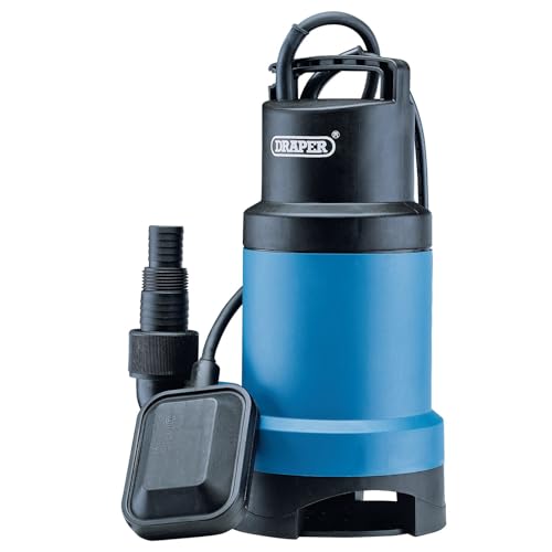Draper 61667 Schmutzwasser-Tauchpumpe mit Schwimmerschalter, 200 l/min, 750 W von Draper
