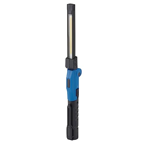 Draper 64499 COB SMD LED Wiederaufladbare Taschenlampe Faltbar Slim Light 100 Lumen USB-C Ladegerät Inspektionslampen Blau und Schwarz One Size von Draper