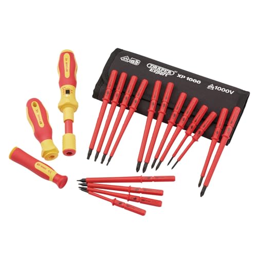 Draper XP1000 19-teiliges Drehmomentschraubendreher-Set – VDE doppelt isolierte austauschbare Klinge – 81762 – Elektrowerkzeug-Treiber-Set Draper XP1000 19-teiliges Drehmomentschraubendreher-Set – VDE doppelt isolierte austauschbare Klinge – 81762 – Elektrowerkzeug-Treiber-Set von Draper