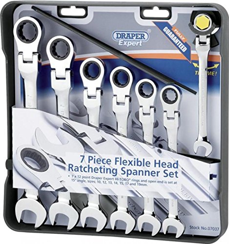 Draper 8228FMM/7/B Flexible Head Ratcheting Spanner Set, 7 Stück Draper 8228FMM/7/B Flexible Head Ratcheting Spanner Set, 7 Stück von Draper