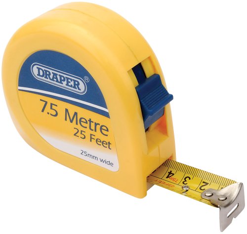 Draper DIY 09228 Maßband mit metrischen und britischen Maßeinheiten 7,5 m von Draper