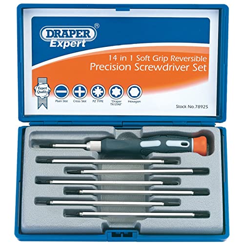 Draper Expert 78925 8-teiliges Set mit doppelseitigen Präzisions-Schraubendrehern von Draper