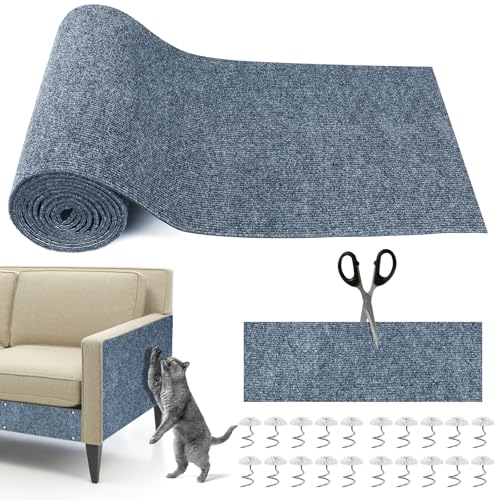 300cm×40cm Kratzmatte Katze Selbstklebend, Kratzschutz Sofa Katze, Trimmbare DIY Katzen Kratzmatte mit 20 Schrauben AntiKratz Möbel für Katzenbaumregale Couch Wand Tür Schutz von Draupnir