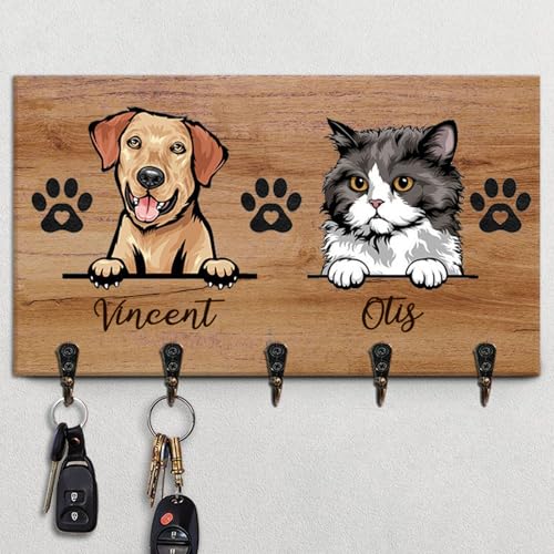 Drawelry Personalisiert Holz Schlüsselhalter mit Namen Gravur 4 Keys Hanger Haken Schlüsselbrett Flur Wand Deko Schlüsselhaken Schlüssel Halter Kreativität Geburtstag Geschenk für Familie Freunde (A6) Drawelry Personalisiert Holz Schlüsselhalter mit Namen Gravur 4 Keys Hanger Haken Schlüsselbrett Flur Wand Deko Schlüsselhaken Schlüssel Halter Kreativität Geburtstag Geschenk für Familie Freunde (A6) von Drawelry