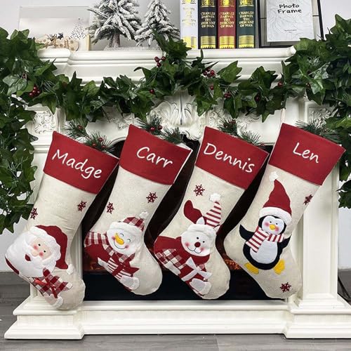 Drawelry Personalisierte Namen Weihnachtsstrümpfe Hängende Ornamente Nikolausstrumpf Süßigkeitentüten Hängende Aufhängen Dekoration Xmas Geschenke für Kamin Wand Treppe Weihnachtsbaum Deko (A7) Drawelry Personalisierte Namen Weihnachtsstrümpfe Hängende Ornamente Nikolausstrumpf Süßigkeitentüten Hängende Aufhängen Dekoration Xmas Geschenke für Kamin Wand Treppe Weihnachtsbaum Deko (A7) von Drawelry