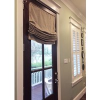 Entspannte Roman Shade Fensterbehandlung | Nach Maß in Robert Allen Leinen Slub Jute Designer Qualität von DrawnCompany