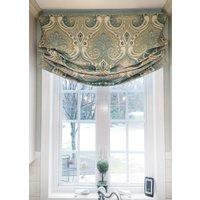 Faux Relax Roman Shade Volant Benutzerdefinierte Fensterbehandlung | Entspannter Stil Designer Qualität von DrawnCompany