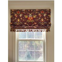 Flache Roman Shade Fensterbehandlung Mit Quastenzier | Maßanfertigung in Designerqualität von DrawnCompany