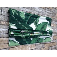 Flat Roman Shade Fensterbehandlung | Maß Tommy Bahama Swaying Palms Designer Qualität von DrawnCompany