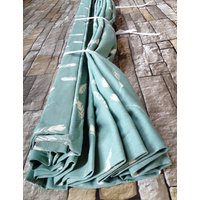 Flat Roman Shade Fensterbehandlung | Moderner Türkiser Stoff Durchgehende Kordelschlaufe Designer Qualität von DrawnCompany