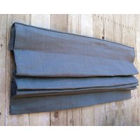 Flat Roman Shade Fensterbehandlung | Robert Allen Leinen Slub Stoff Designer Qualität von DrawnCompany