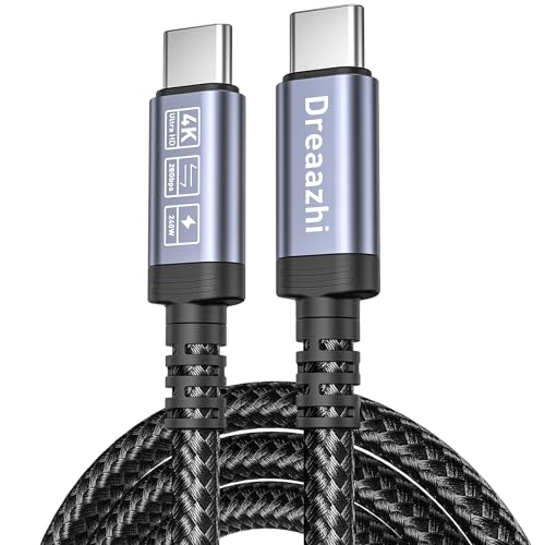 Dreaazhi 20Gbps 240W USB C anf USB C Kabel 1M,USB C 3.2 Gen2 x 2 Daten kabel,4K@60HZVideoübertragung,Schnellladekabel fürLaptop, Handy, Tablet,SSD,Monitor etc von Dreaazhi