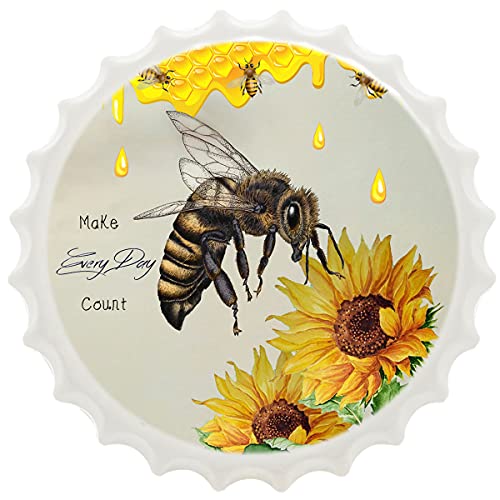 Bee Make Every Day Count Flaschenverschlüsse, Metall-Blechschilder, Wildtier-Kunstschild, Honigbiene, Heimdekoration, Klassenzimmer-Dekorationen, inspirierende Wanddekoration für Vorschule, Grund- und Bee Make Every Day Count Flaschenverschlüsse, Metall-Blechschilder, Wildtier-Kunstschild, Honigbiene, Heimdekoration, Klassenzimmer-Dekorationen, inspirierende Wanddekoration für Vorschule, Grund- und von Dreacoss