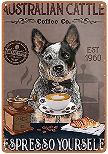 Dreacoss Blechschild "Australian Cattle Coffee Espresso Yourself", Retro-Kunst, Zuhause, Bar, Café, Garage, Blechschild, 140 x 200 mm Dreacoss Blechschild "Australian Cattle Coffee Espresso Yourself", Retro-Kunst, Zuhause, Bar, Café, Garage, Blechschild, 140 x 200 mm von Dreacoss