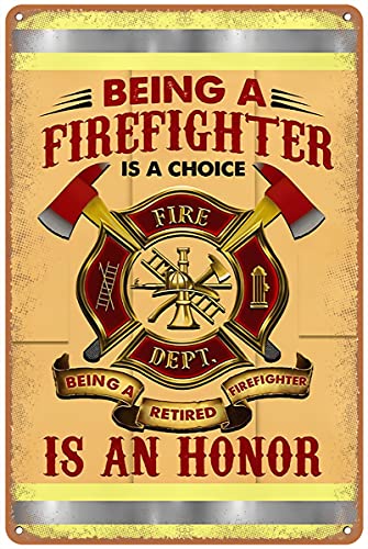 Dreacoss Blechschild "Being a Firefighter is a Choice Being a Retired Firefighter is a Honor", Wanddekoration, Bar, Heimdekoration, Garage, Café, Blechschild, 140 x 200 mm Dreacoss Blechschild "Being a Firefighter is a Choice Being a Retired Firefighter is a Honor", Wanddekoration, Bar, Heimdekoration, Garage, Café, Blechschild, 140 x 200 mm von Dreacoss