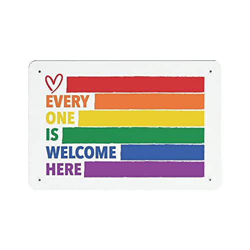 Dreacoss LGBT Poster – Everyone Is Welcome Here – Pride Vintage Poster Metall Blechschilder Wanddekoration Bar Club Lustige Küche Retro Salon Garage Geschenke für Mama Papa, 20,3 x 30,5 cm Dreacoss LGBT Poster – Everyone Is Welcome Here – Pride Vintage Poster Metall Blechschilder Wanddekoration Bar Club Lustige Küche Retro Salon Garage Geschenke für Mama Papa, 20,3 x 30,5 cm von Dreacoss