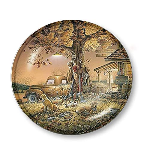 Dreacoss Rundes Metall-Blechschild, rustikale Wanddekoration, Twilight Time, rundes Metallschild für Zuhause, Garten, Küche, Bar, Café, Restaurant, Garage, Retro-Vintage-Wandkunst, 30,5 x 30,5 cm Dreacoss Rundes Metall-Blechschild, rustikale Wanddekoration, Twilight Time, rundes Metallschild für Zuhause, Garten, Küche, Bar, Café, Restaurant, Garage, Retro-Vintage-Wandkunst, 30,5 x 30,5 cm von Dreacoss