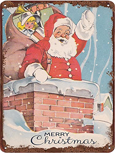 Dreacoss Weihnachtsmann-Spielzeug, Kamin-Vintage-Blechschild, Weihnachts-Metallschild, Schnee-Wanddekoration für Zuhause, Büro, Schlafzimmer, Wohnzimmer, Café, Bar, Club, Pub, Dekoration Dreacoss Weihnachtsmann-Spielzeug, Kamin-Vintage-Blechschild, Weihnachts-Metallschild, Schnee-Wanddekoration für Zuhause, Büro, Schlafzimmer, Wohnzimmer, Café, Bar, Club, Pub, Dekoration von Dreacoss