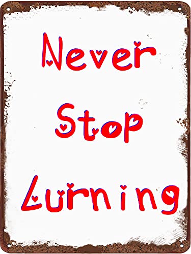 Never Stop Lurning Fun Blech-Barschild, Lerndekoration, lustiges Geschenk für Lehrer, inspirierendes Zitat für Schlafzimmer, Badezimmer, Klassenzimmer, Dekoration, Happy Teacher's Day, 14 x 20 cm Never Stop Lurning Fun Blech-Barschild, Lerndekoration, lustiges Geschenk für Lehrer, inspirierendes Zitat für Schlafzimmer, Badezimmer, Klassenzimmer, Dekoration, Happy Teacher's Day, 14 x 20 cm von Dreacoss