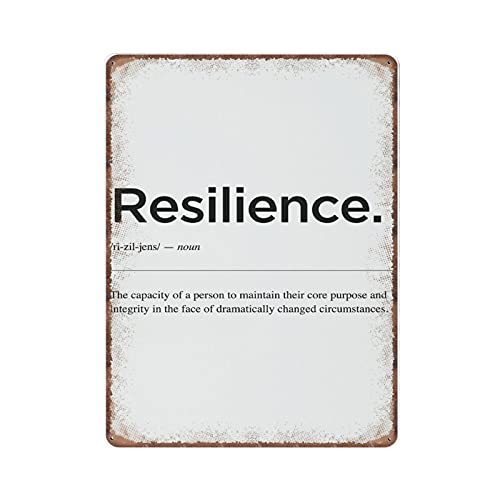 Resilience Definition Büro Wandkunst Home Office Drucke Motivierende Zitate Drucke Home Decor Inspirierende Definition Drucke Neuheit Retro Metall-Blechschild Poster Plakette Bar Pub Club Cafe 30,5 x von Dreacoss