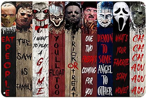Retro Metall Blechschild Horror Filme Kunstdruck, Horror Film Charaktere, Filmliebhaber Geschenk, Horror Wanddekoration, alte klassische Filme, Home Bar Pubs Wanddekoration 30,5 x 20,3 cm Retro Metall Blechschild Horror Filme Kunstdruck, Horror Film Charaktere, Filmliebhaber Geschenk, Horror Wanddekoration, alte klassische Filme, Home Bar Pubs Wanddekoration 30,5 x 20,3 cm von Dreacoss