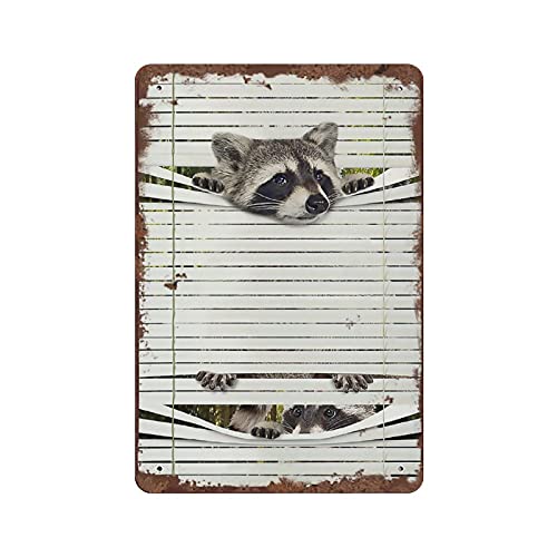 Waschbär kletterndes Fenster, Vintage-Blechschild Waschbär-Liebhaber, Geschenk, lustiges Blechschild für Zuhause, Schlafzimmer, Badezimmer, Garten, Büro, Lounge, Bastelraum, Heimdekoration, Waschbär kletterndes Fenster, Vintage-Blechschild Waschbär-Liebhaber, Geschenk, lustiges Blechschild für Zuhause, Schlafzimmer, Badezimmer, Garten, Büro, Lounge, Bastelraum, Heimdekoration, von Dreacoss