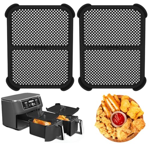 2 Stück Spritzschutz für Ninja AF400EU AF451 DZ401, Silikon Spritzschutz für Heißluftfritteuse Airfryer Zubehör Effektiver Wiederverwendbar Spritzschutz Zubehör Heißluftfritteuse Zubehör von Dreaku