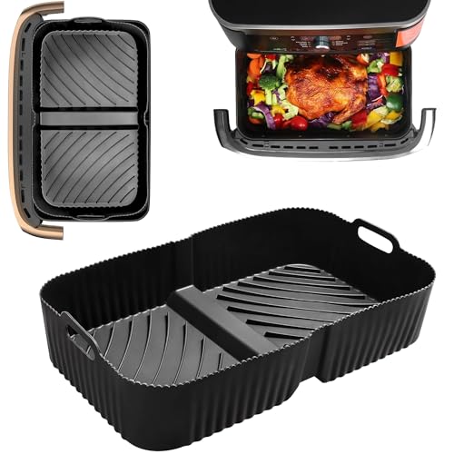 Dreaku Airfryer Silikonform, Silikonform für Ninja Foodi Flexdrawer 10,4 L AF500EU, Heissluftfritteuse Zubehör für Ninja Foodi AF500EU Airfryer, Silikonform Heißluftfritteuse Ninja Foodi Accessories von Dreaku