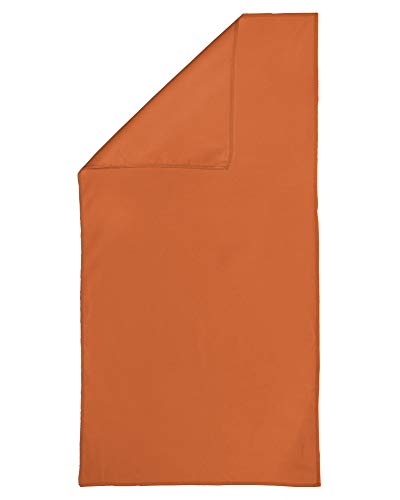 Dream Art 3450 Sporthandtuch und Reisehandtuch (Mikrofaser), schnelltrocknend, platzsparend inkl. atmungsaktiver Netztasche, für Strand, Sport, Wandern und vieles mehr, 40 x 80 cm, orange von fleuresse