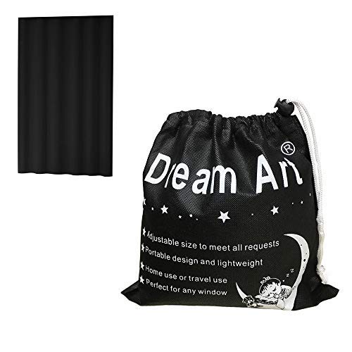 Dream Art-Vorhänge, mit Saugnäpfen, für Zuhause oder auf Reisen schwarz von Dream Art