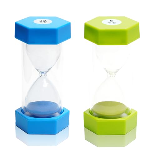 Sanduhr für Kinder, Sanduhre, Eieruhren Set, Sand Timer Sanduhr 5, 15 Minuten Timer, für Schule, Klassenzimmer Spiele, Farben Sanduhren Set für Kinde, Zuhause Küche von Dream HorseX