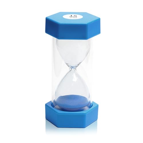 Sanduhr für Kinder, Zeitmesser Sanduhren, Sechseckiger Sanduhr-Timer, Sanduhr Glas Timer, Küchen-Timer-Uhr, Zeitmanagement(15 Minuten, blau) von Dream HorseX