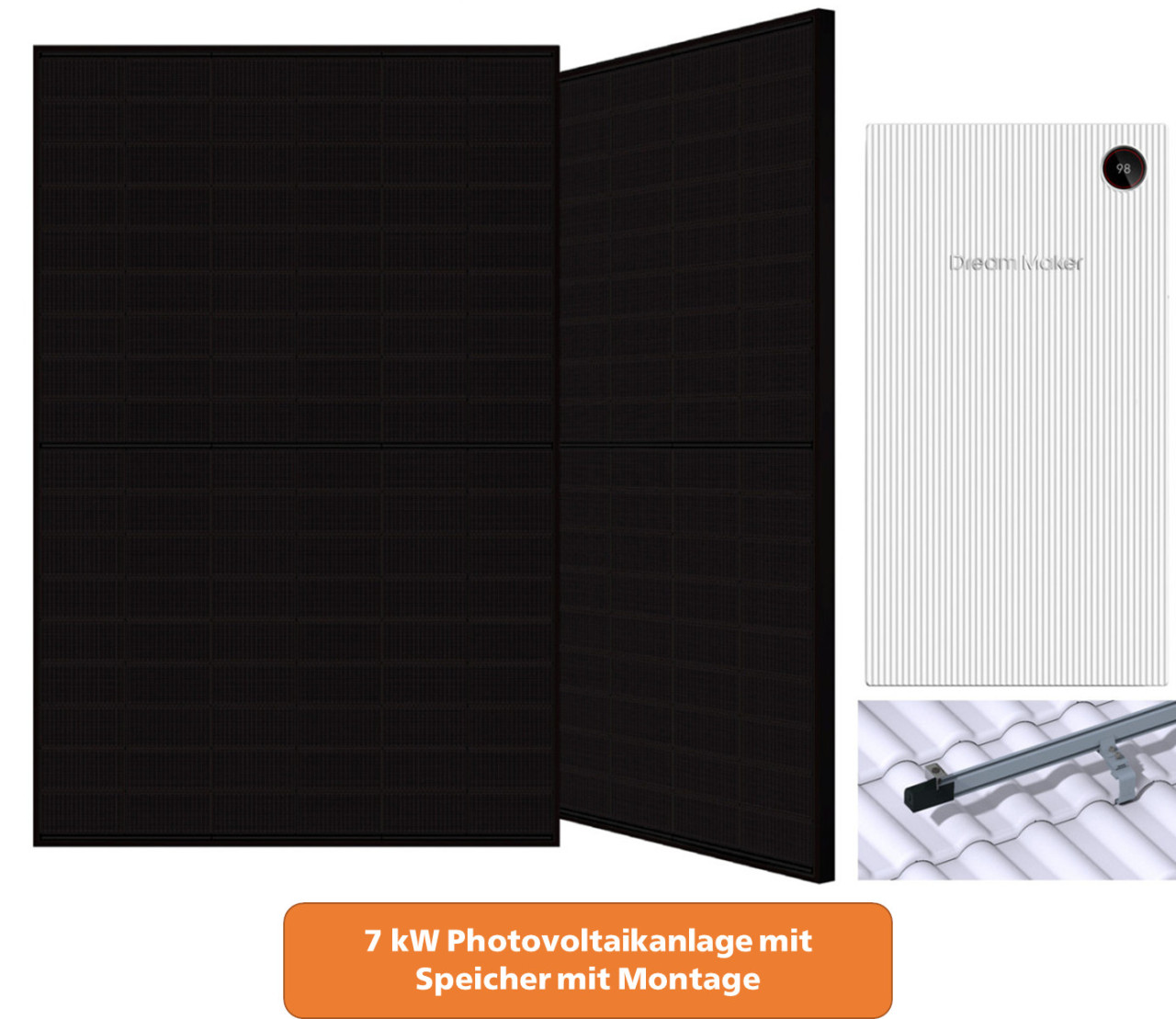 Dream Maker PV-Anlage 7KW mit Montage inklusive Speicher von Dream Maker