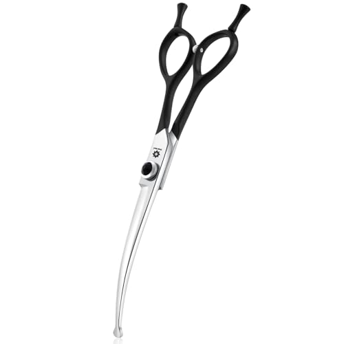 Dream Reach 6.5 Zoll Profi Gebogene Hundeschere Fellschere Hunde Schere mit Ergonomischer Griff 440C Edelstahl Sicherheit Fellschere für Hund Katzen Schneiden Schwarz Dream Reach 6.5 Zoll Profi Gebogene Hundeschere Fellschere Hunde Schere mit Ergonomischer Griff 440C Edelstahl Sicherheit Fellschere für Hund Katzen Schneiden Schwarz von Dream Reach