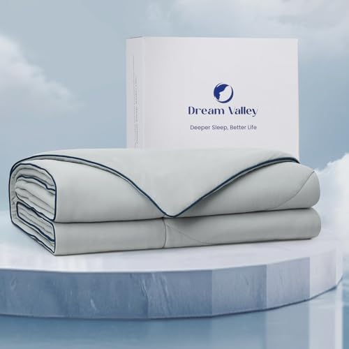 Dream Valley® Outlast® Kühldecke, NASA-Klasse Technologie Q-Max > 0,4 weich Selbstkühlende Decke, Aerocool™ Kühlende Decke für heiße Schläfer, Nachtschweiß, Grau, 269 x 228cm von Dream Valley