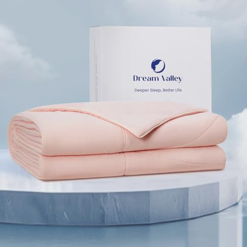 Dream Valley Outlast® Kühldecke, NASA-Klasse Technologie Q-Max > 0,4 weich Selbstkühlende Decke für alle Jahreszeiten, Aerocool™ Kühlende Decke für heiße Schläfer, Nachtschweiß, Pink, 172 x 228cm von Dream Valley