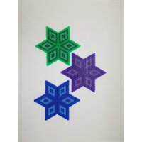 Hama Bügelperlen | Mittelgroße Mandalasterne Sterne Mandala Wanddeko Zum Aufhängen von Dream9aze